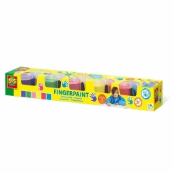 Økologisk Eller Bæredygtig|Tegne- & Malegrej<SES Creative Fingermaling  6 x 120 ml