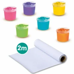 Tegne- & Malegrej|Tumlinge Legetøj<SES Creative Fingermaling - 6 x 110 ml - Inkl. papirrulle