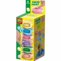 Tumlinge Legetøj|Tegne- & Malegrej<SES Creative Fingermaling - 6 x 45 ml - Pastel