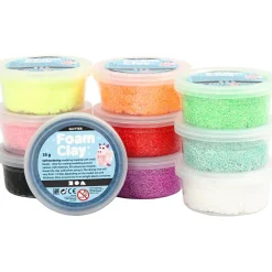Påske|Kreativ Leg<Creativ Company Foam Clay 10 x 35 gr. - Glitter