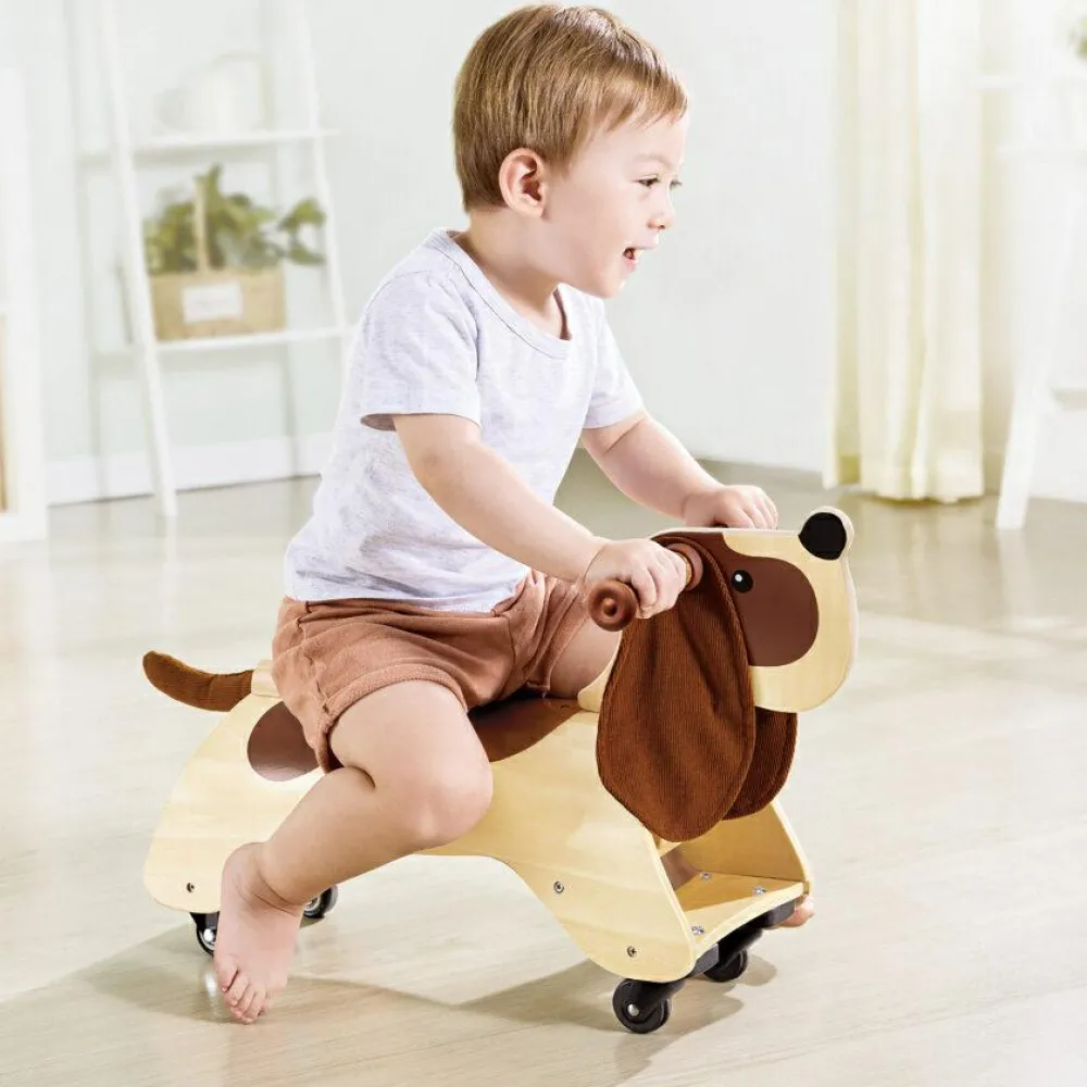 Legebiler|Babylegetøj<Hape Gåbil - Hund