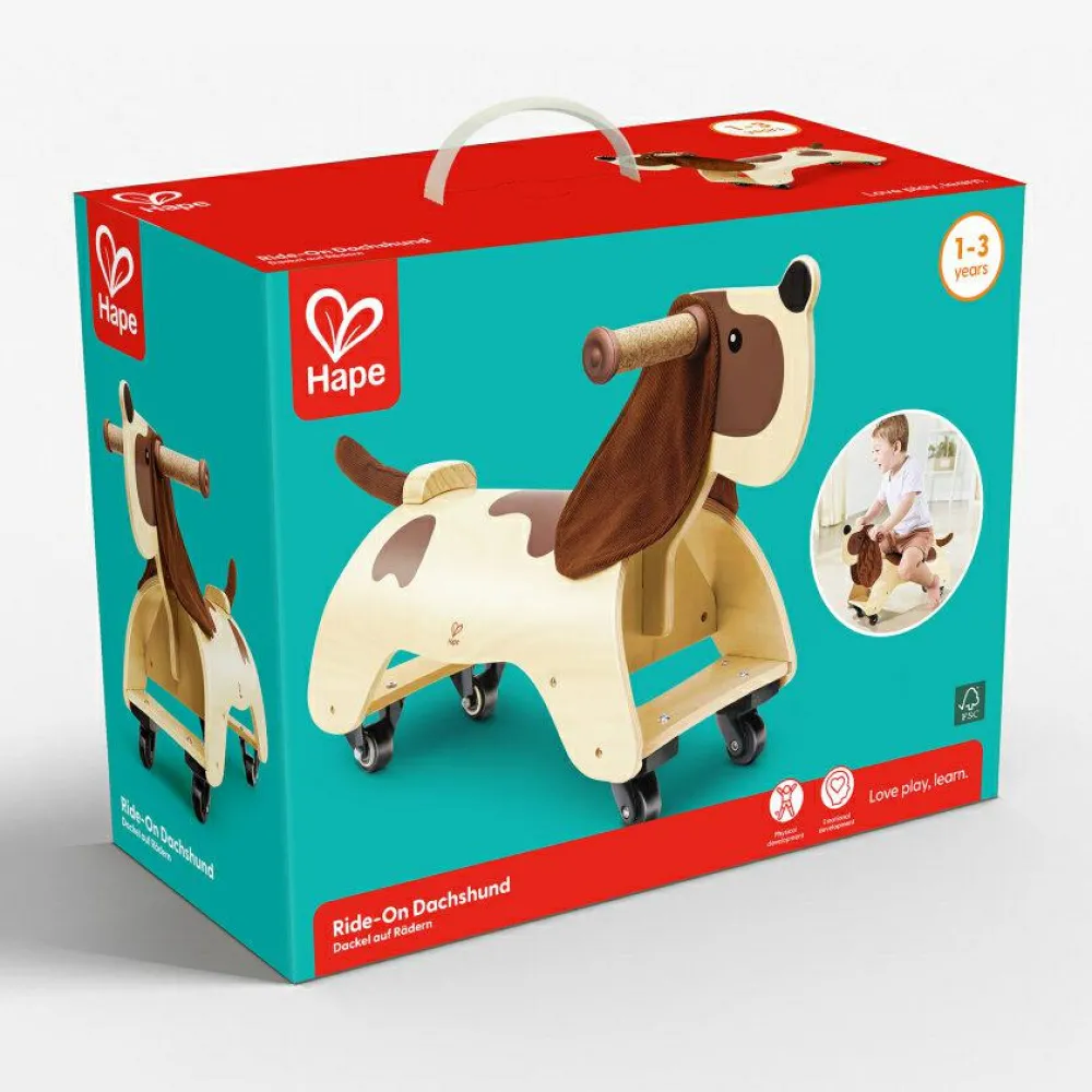 Legebiler|Babylegetøj<Hape Gåbil - Hund