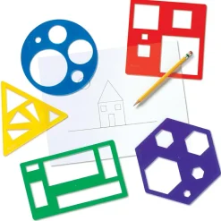 Finmotorik|Matematik & Leg<Learning Resources Geometriske former - Skabeloner, 5 stk.
