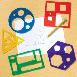 Finmotorik|Matematik & Leg<Learning Resources Geometriske former - Skabeloner, 5 stk.