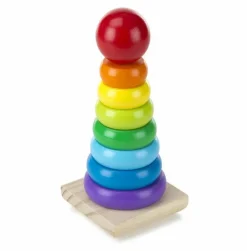 Sorterings- & Stablelegetøj|Tumlinge Legetøj<Melissa & Doug Geometrisk tårn - Regnbue