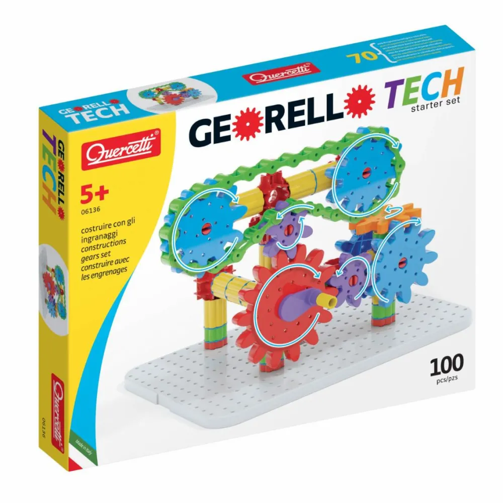 Byggesæt<Quercetti Georello Tech byggesæt - Startkit, 100 dele