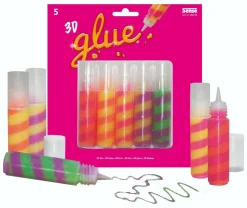 Kreativ Leg|Tegne- & Malegrej< Glimmerlim 3D 5 stk.