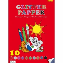 Påske|Jul< Glitterpapir A4 - 10 ark