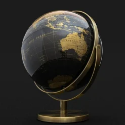 Til Børneværelset|Astronomi< Globus 20 cm - Sort/Guld