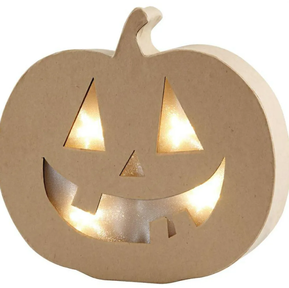 Halloween<Creativ Company Græskarhoved til lys - H: 20 cm.