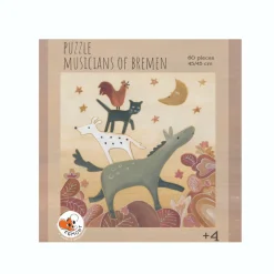 Puslespil<Egmont Toys Gulvpuslespil m. 60 brikker - Stadsmusikanterne ..