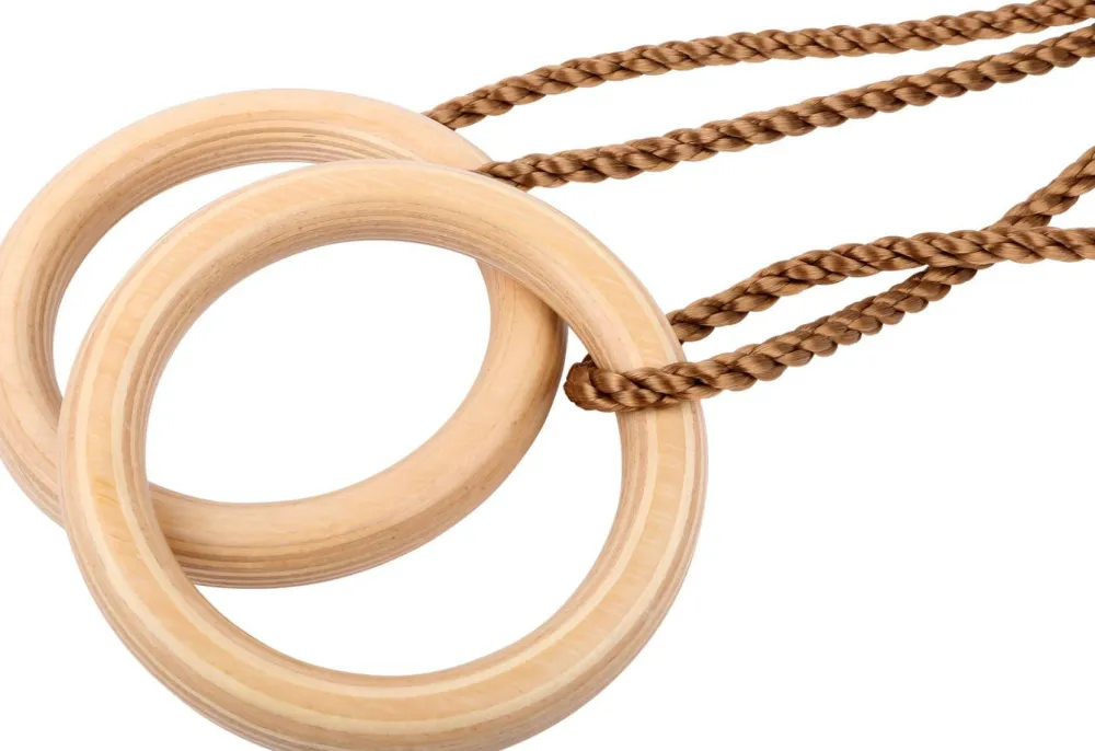 Gynger< Gymnastikringe i træ - Ø 18 cm