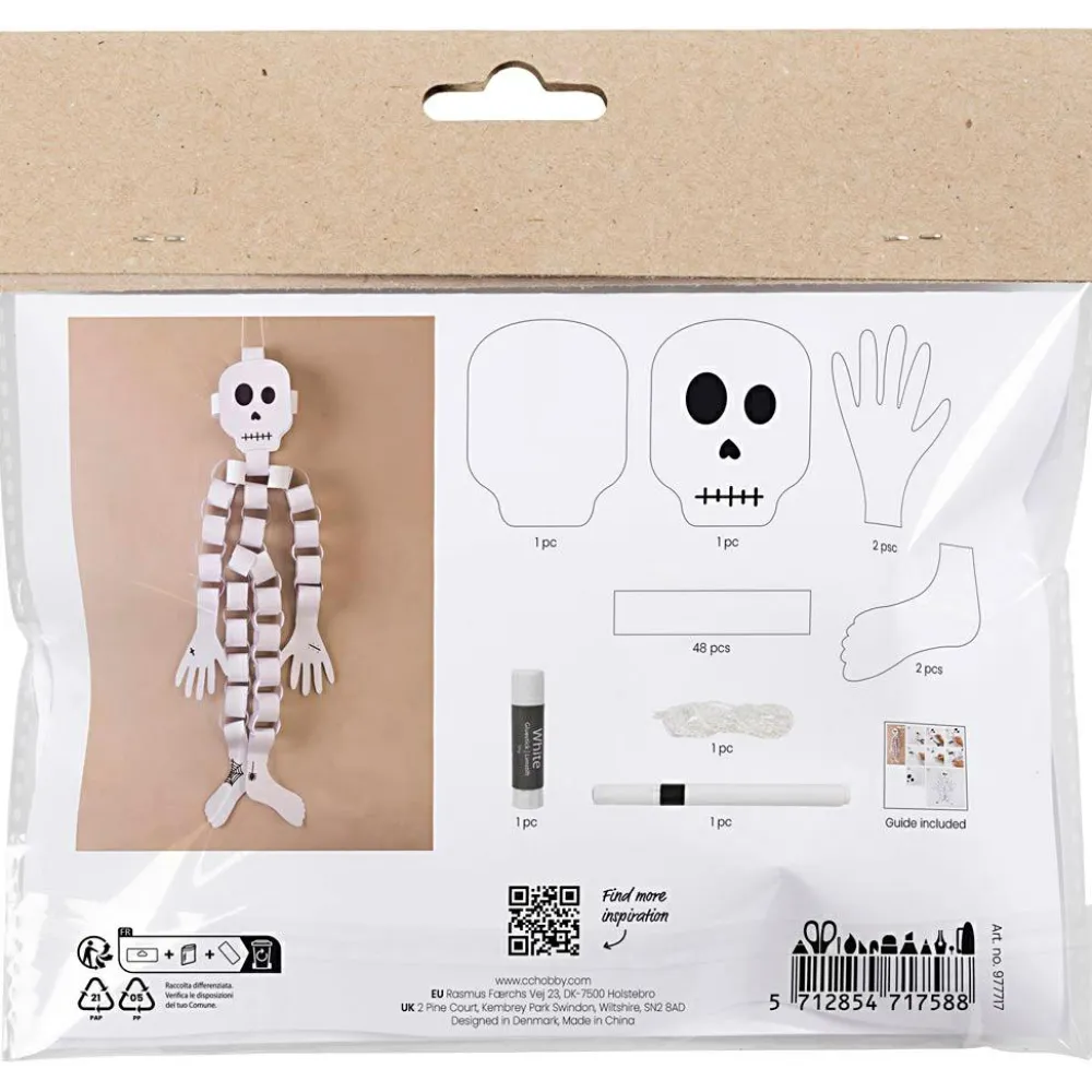 Halloween<Creativ Company Halloween-pose - Papirskelet