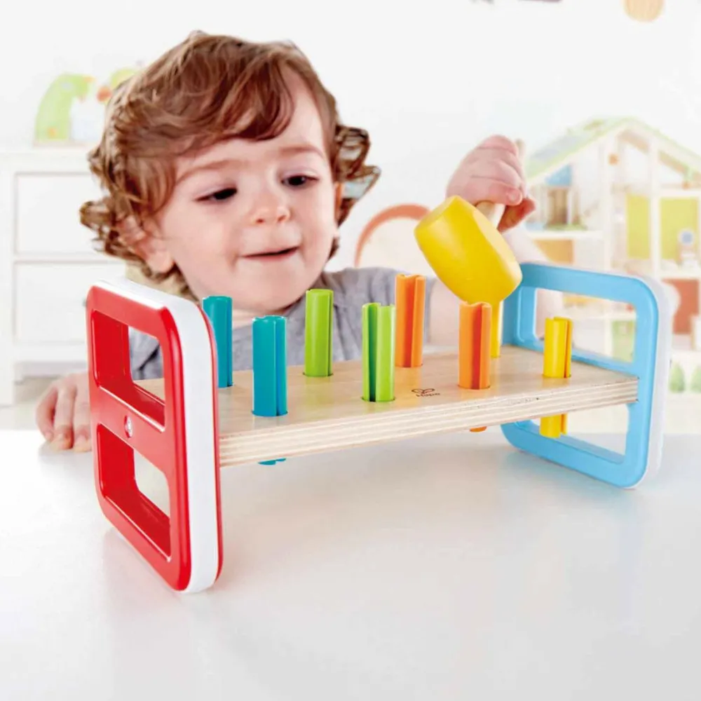 Babylegetøj|Tumlinge Legetøj<Hape Hammerbræt - Regnbue