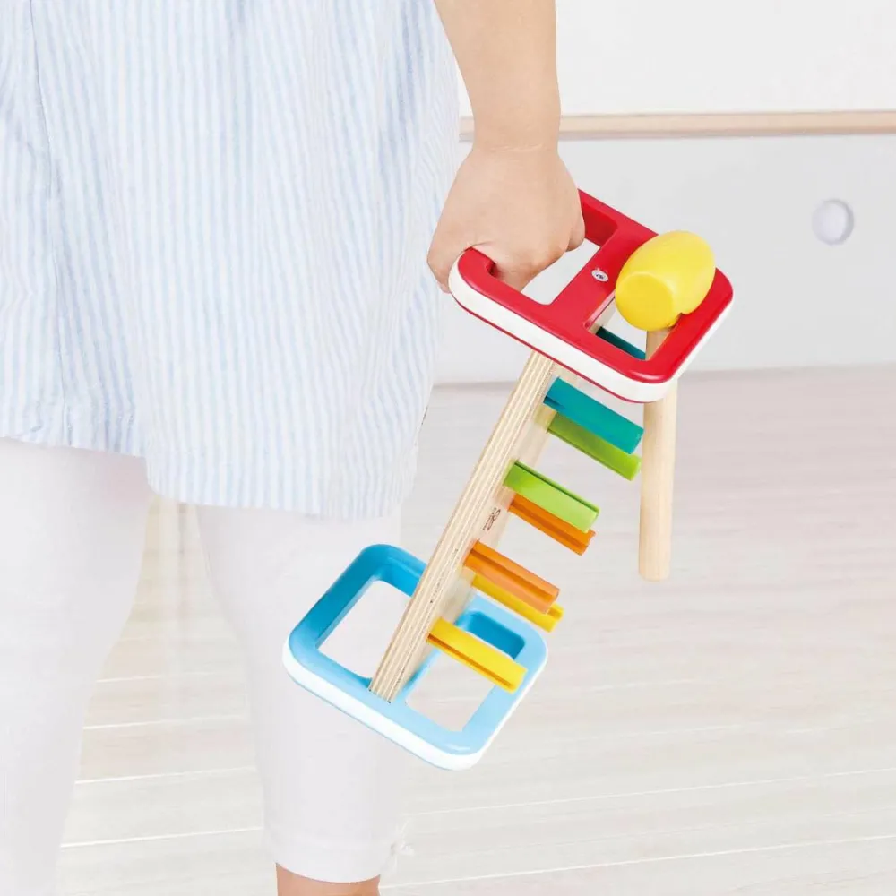 Babylegetøj|Tumlinge Legetøj<Hape Hammerbræt - Regnbue