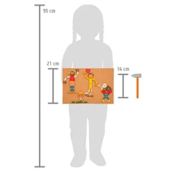 Trælegetøj|Kreativ Leg<small foot Hammer & søm bræt - Familieliv