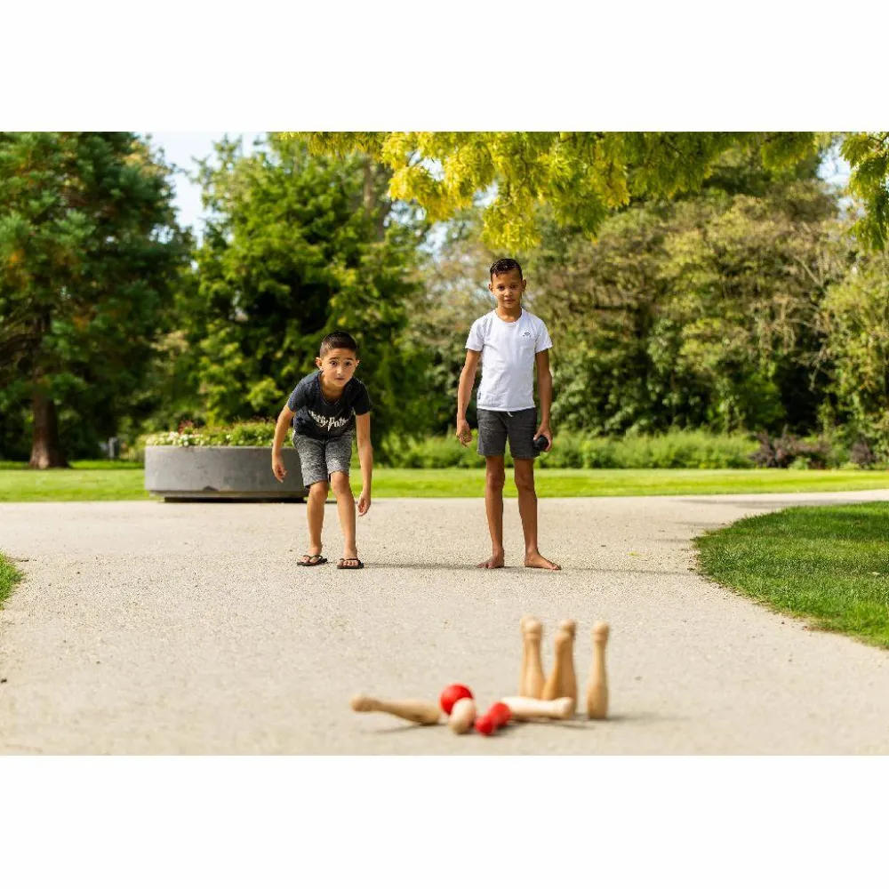 Udeleg< Havespil - Bowling (sort/rød)