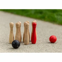 Udeleg< Havespil - Bowling (sort/rød)
