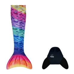 Svømmeudstyr< Havfruehale - Hale + monofinne, Rainbow (XS + S)