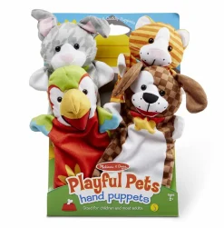 Sprog & Leg|Tumlinge Legetøj<Melissa & Doug Hånddukker - Kæledyr, 4 stk.