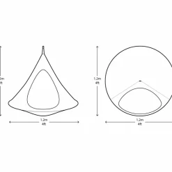 Mindfulness For Børn< Hængehule Ø120 cm - Khaki
