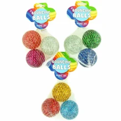 Bolde< Hoppebolde Ø 4,5 cm - Glitter, 3 stk