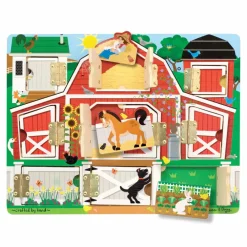 Puslespil<Melissa & Doug Hvad gemmer lågen - Bondegård