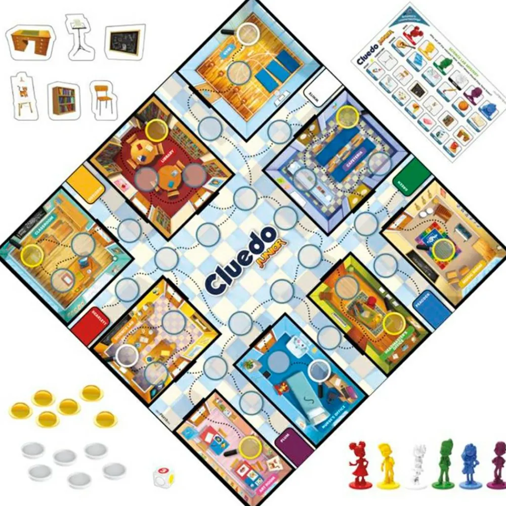 Spil< 2-i-1 brætspil - Clue Junior