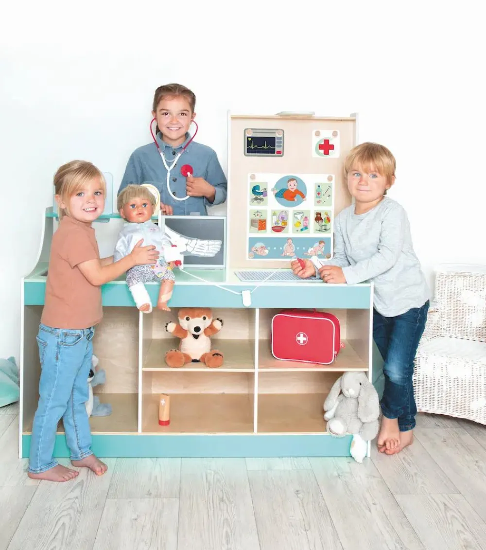 Rolleleg<Beleduc 2-i-1 lægeklinik til mennesker og dyr