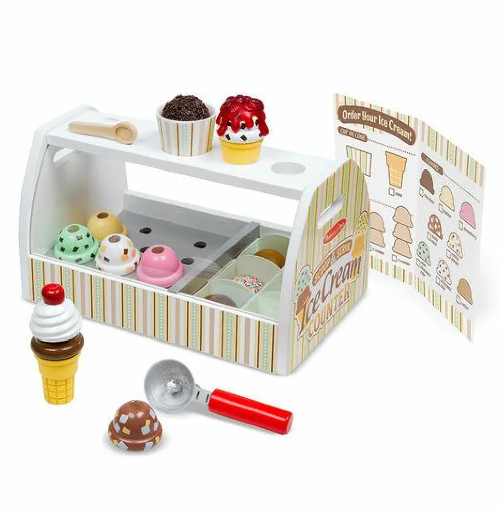 Legekøkken & Legemad<Melissa & Doug Iscafé i træ