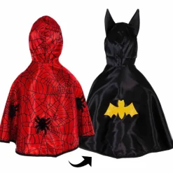 Halloween|Fastelavn<Great Pretenders 2-i-1 Spiderman/Batman-kappe - Flere størrelser