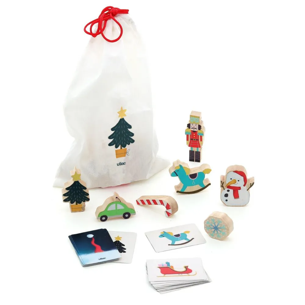 Jul<Vilac Julekalender - Føl & Find