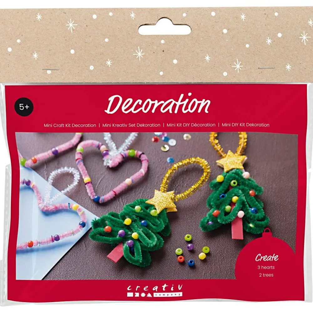 Jul<Creativ Company Julepose - Julehjerter & juletræer