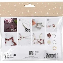 Jul<Creativ Company Julepose - Julestjerner m. perler & pailetter