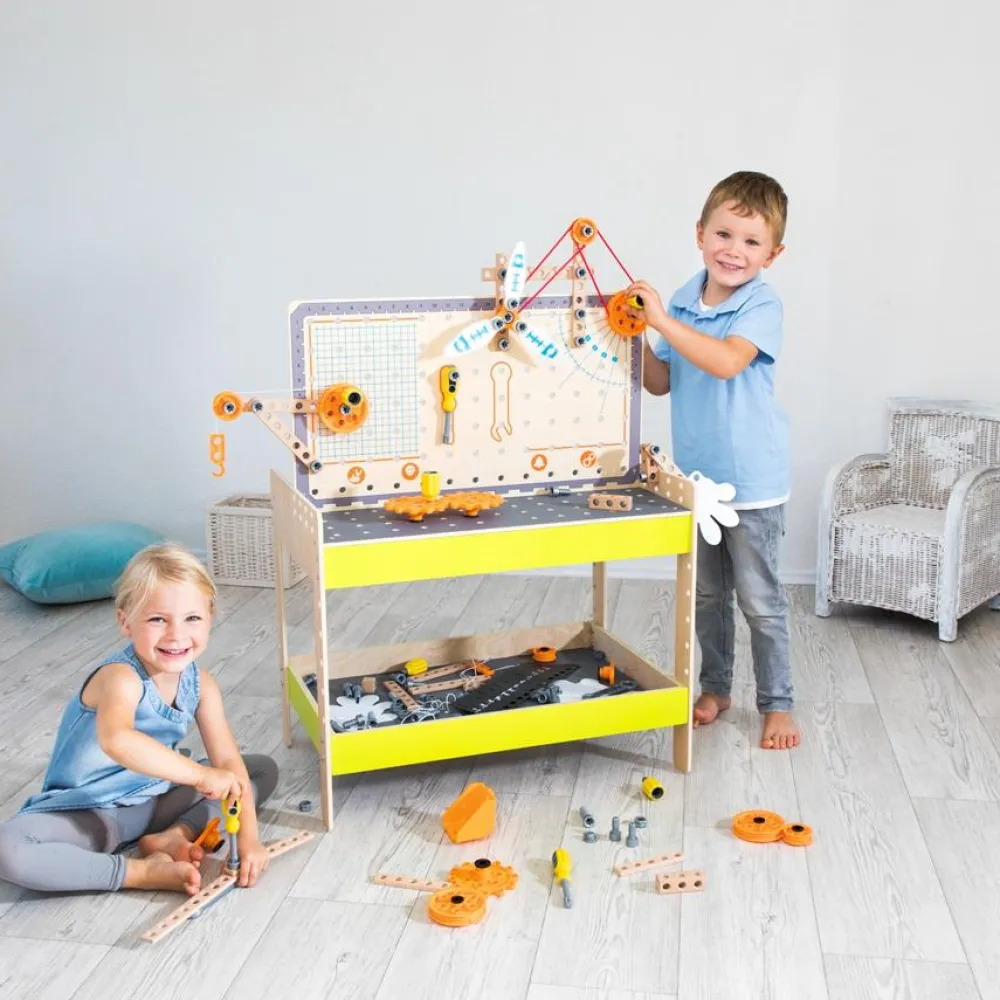 Stem Læringslegetøj|Eksperimenter<Beleduc Junior Opfinder - Værktøjsbænk (Institutionsegnet)