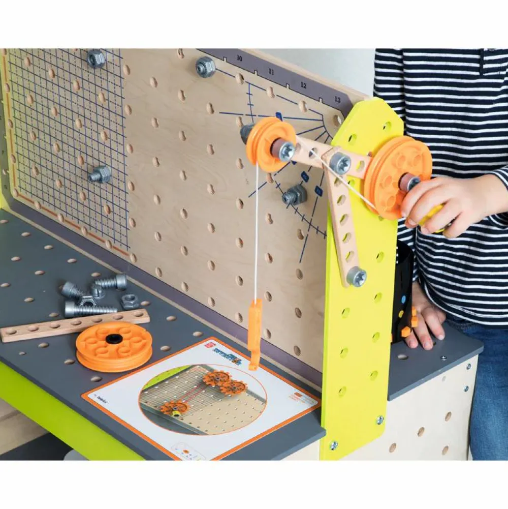 Stem Læringslegetøj|Eksperimenter<Beleduc Junior Opfinder - Værktøjsbænk (Institutionsegnet)