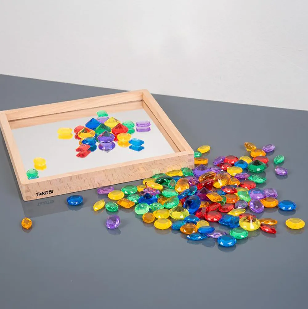 Matematik & Leg|Lysborde<tickit® Juveler - Transparente, 144 stk