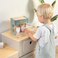 Trælegetøj|Rolleleg< Kaffemaskine, 14 dele