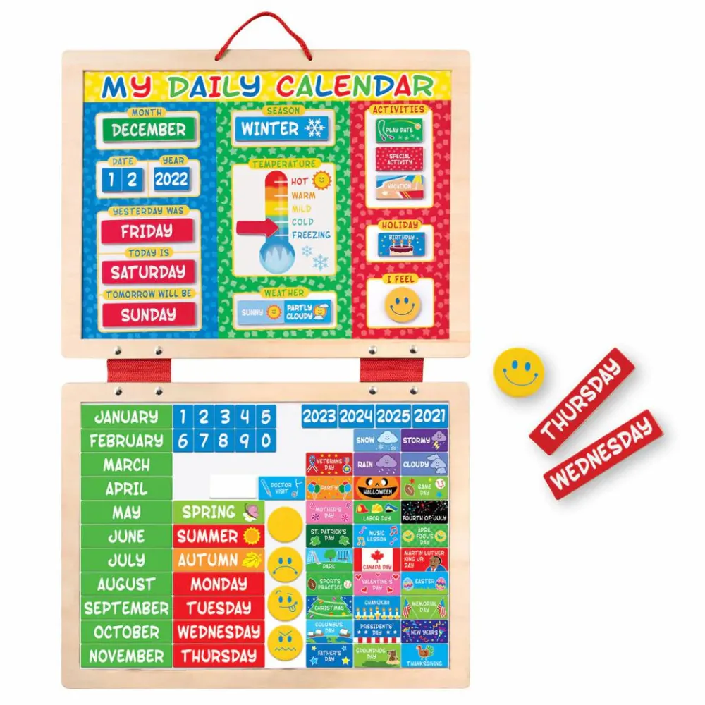 Til Børneværelset|Sprog & Leg<Melissa & Doug Kalendertavle - Magnetisk