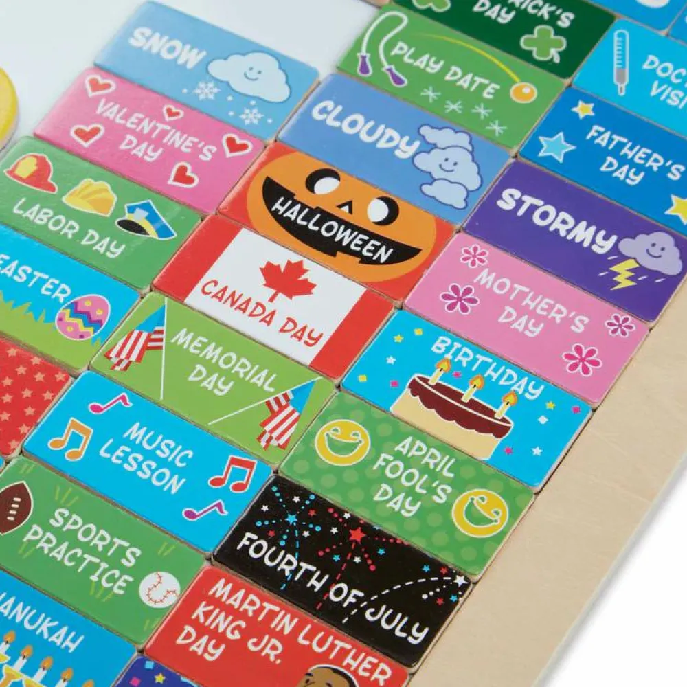 Til Børneværelset|Sprog & Leg<Melissa & Doug Kalendertavle - Magnetisk
