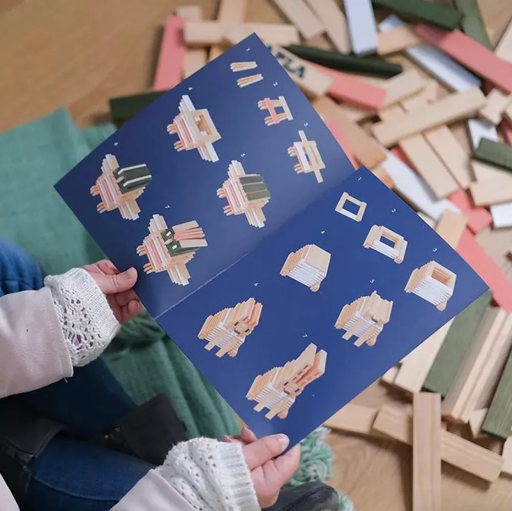 Trælegetøj|Montessori<KAPLA klodser - Forår, 200 stk
