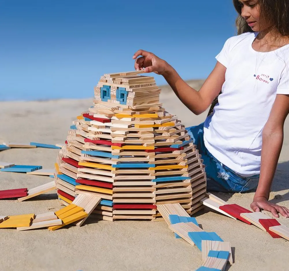 Trælegetøj|Montessori<KAPLA klodser - Sommer, 200 stk
