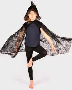 Halloween|Fastelavn<Den Goda Fen Kappe med edderkoppespind, str. 3-8 år