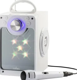 Musikinstrumenter Til Børn< Karaokemaskine m. bluetooth + lys - Hvid
