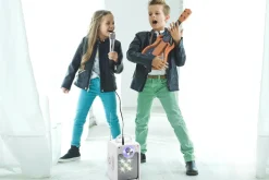 Musikinstrumenter Til Børn< Karaokemaskine m. bluetooth + lys - Hvid