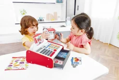 Sprog & Leg|Rolleleg<Hape Kasseapparat m. lyd og lys, 23 dele