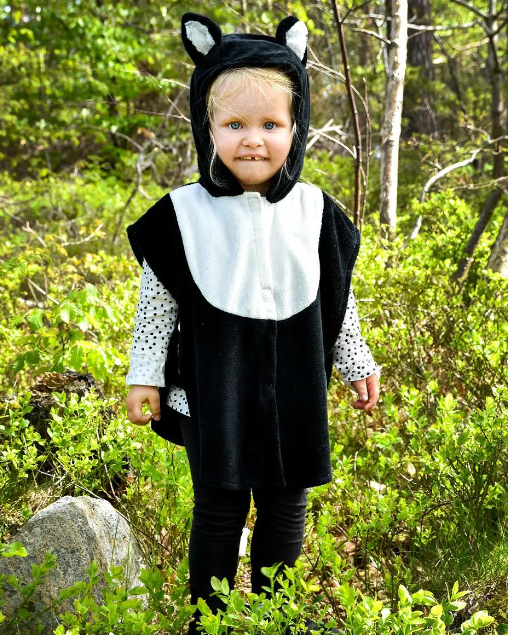 Halloween|Fastelavn<Den Goda Fen Kattedragt, str. 1-4 år