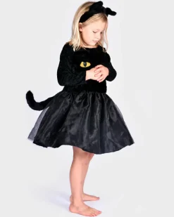 Halloween|Fastelavn<Den Goda Fen Kattekjole- og ører, str. 4-6 år