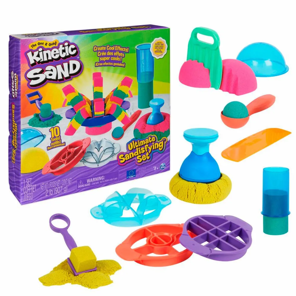 Taktil / Følesans|Anti-Stress Ting<Kinetic Sand ®- Ultimate Sandisfying sæt