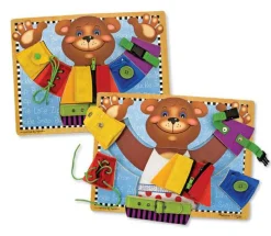 Vis Alle Varer (Særlige Behov)|Finmotorik<Melissa & Doug Klæd-mig-på træneplade